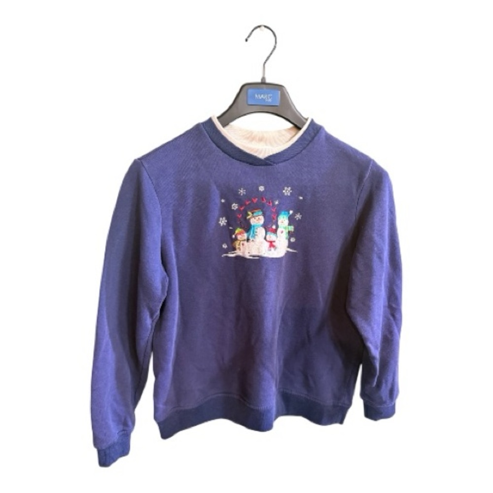 Vintage Donna Gibson Snowman Crewneck Sweater
